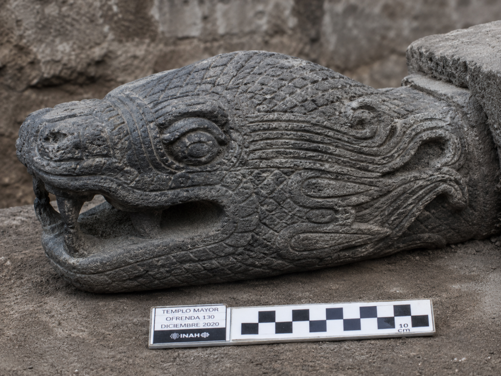 Cuantifican presencia de relieves de Xiuhcóatl en el Templo Mayor