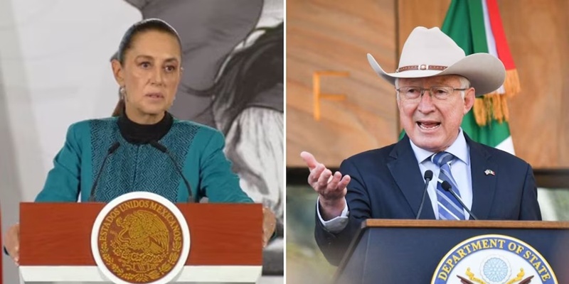 Sheinbaum cuestiona versión de Ken Salazar sobre captura de El Mayo