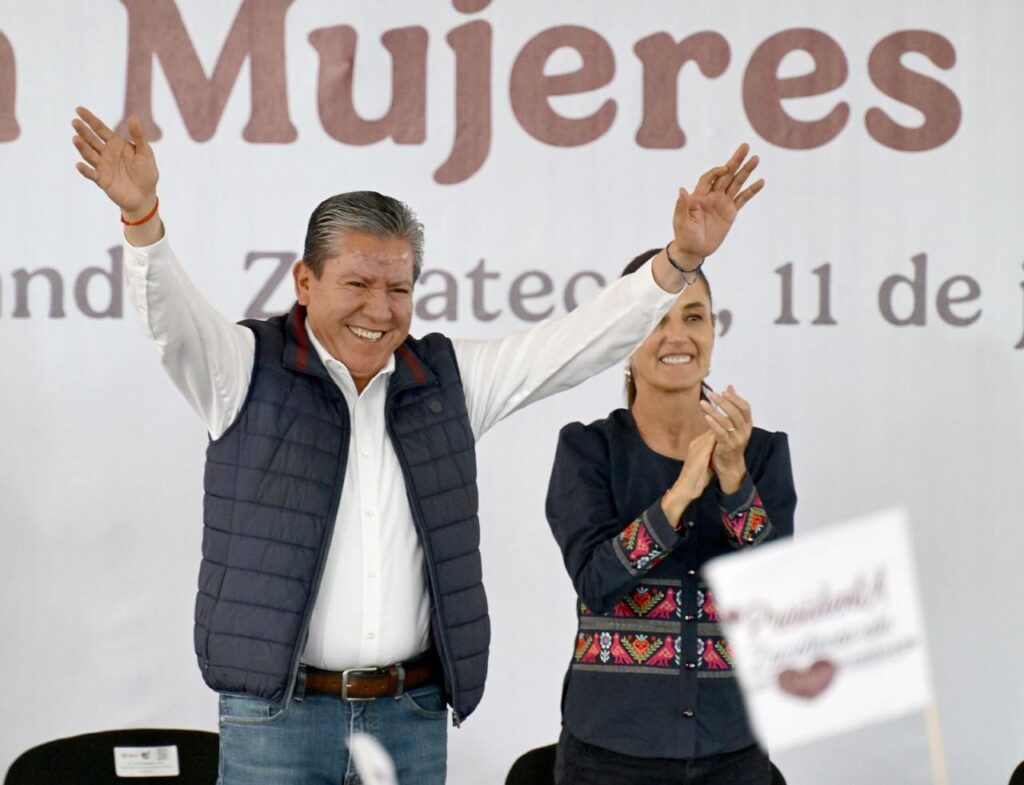 Sheinbaum reconoce gestión de David Monreal durante gira por Zacatecas