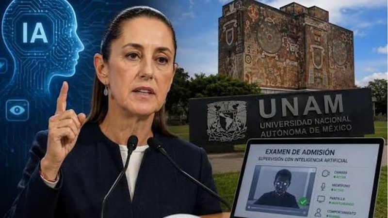 Tensión por examen de la UNAM: Sheinbaum, empresa y estudiantes chocan