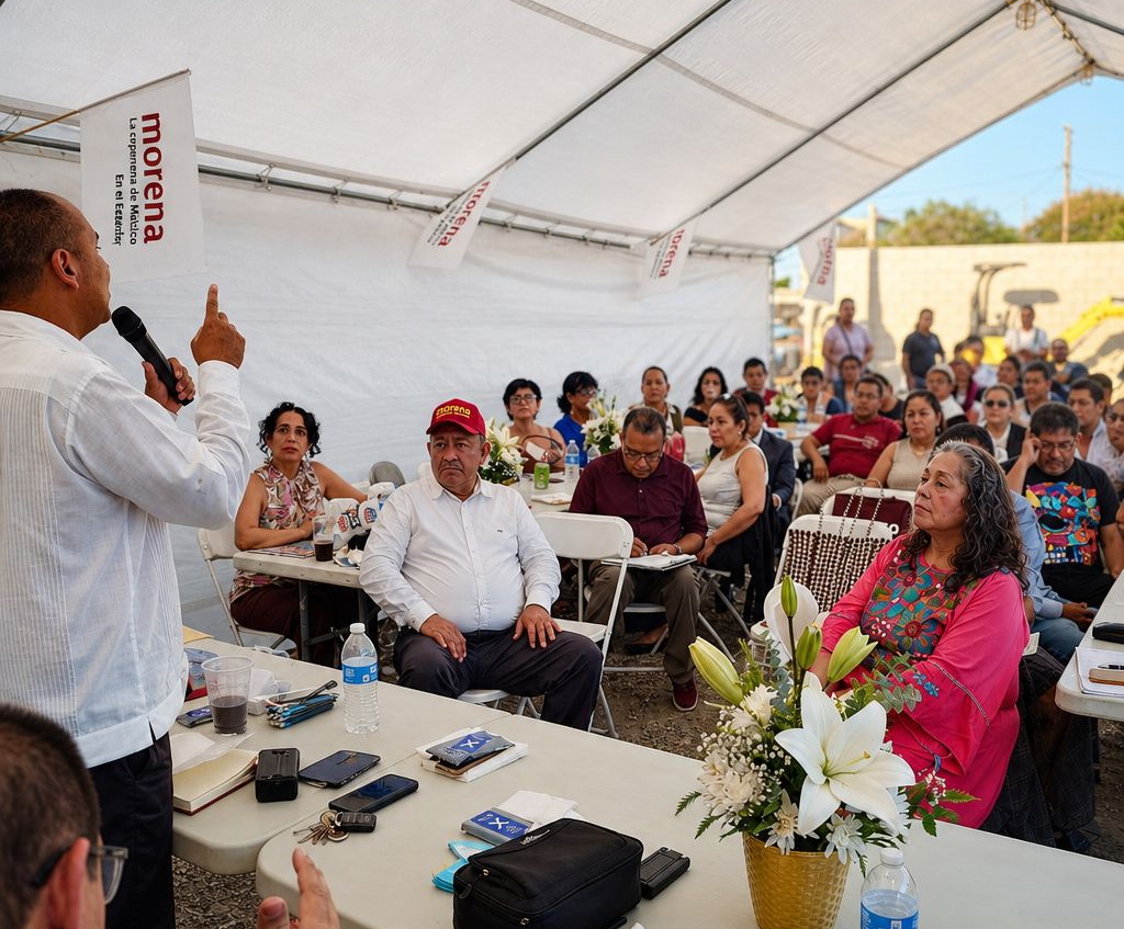 Morena activa estructura política en mercados de Los Ángeles ante escrutinio electoral