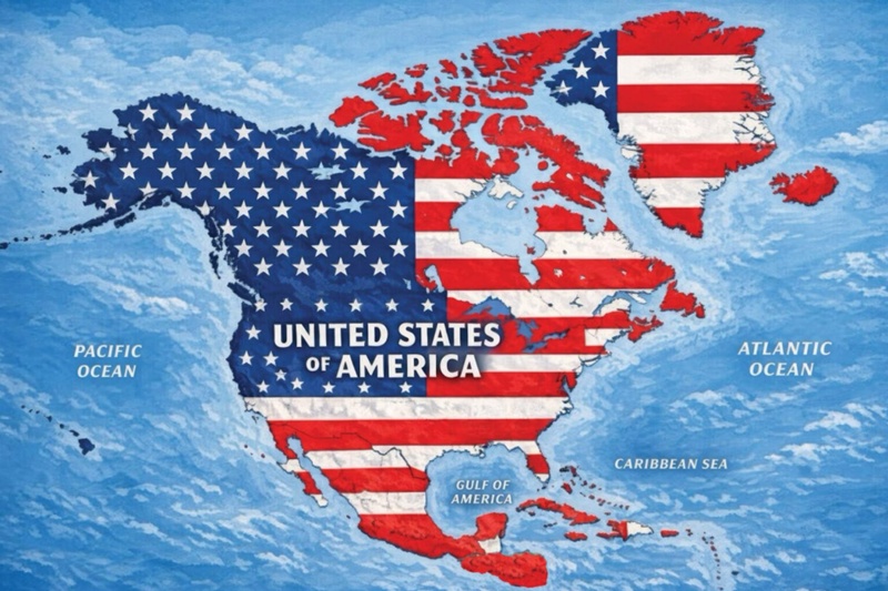 Trump genera polémica con mapa que cubre a México con la bandera de EU
